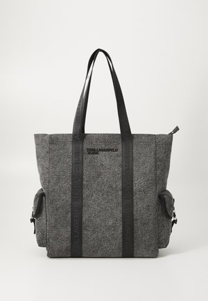 WASHED UTILITY TOTE - Tote bag - black denim