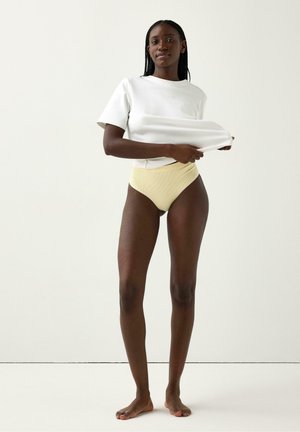 Lindex, 3 PACK - Tanga - light yellow