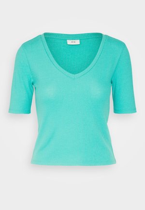 JDY JDYMAJA V NECK SHORT - T-shirts - marine green