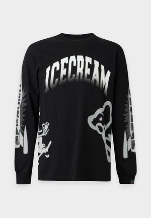 Icecream, HALFTONE MULTI LOGO - Pikkade varrukatega topp - black