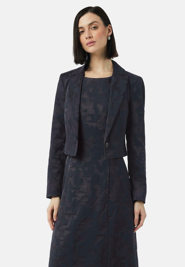 KURZER JACQUARD-MIT ALL-OVER-MUSTERUNG - Blazer