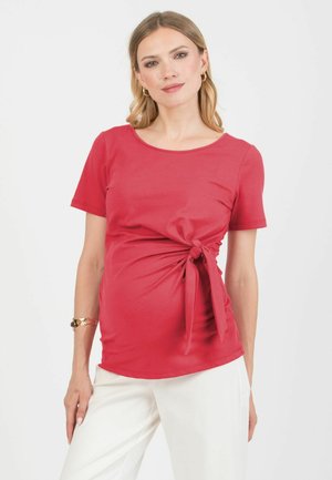 KAREN M - MATERNITY WITH SIDE KNOT - Printtipaita - red