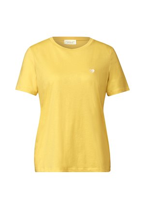 Street One Studio, T-SHIRT MIT RUNDHALS UND EMBROIDERY-DETAIL - T-shirt imprimé - snap yellow