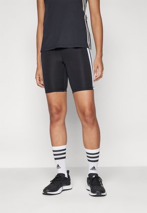 adidas Performance OPTIME ESSENTIALS 3STRIPES SHORT LEGGINGS - Tamprės - black/white