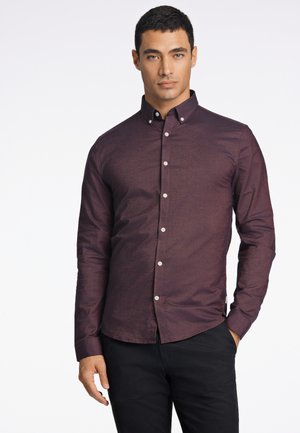 Lindbergh OXFORD SUPERFLEX  L/S - Overhemd - deep red mix