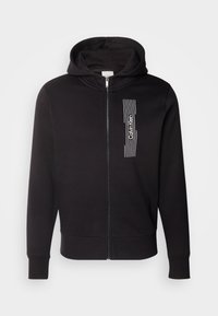 HORIZONTAL LOGO ZIP THRU HOODIE - Zip-up sweatshirt - black