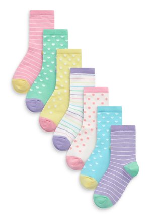 7 PACK RICH SPOT STRIPE  - Kojinės - colourful