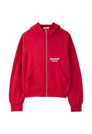 Stradivarius, ZIP-UP HOODIE - Sweat zippé - red