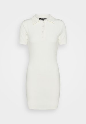 BUTTON PLACKET MINI DRESS - Etui-jurk - cream
