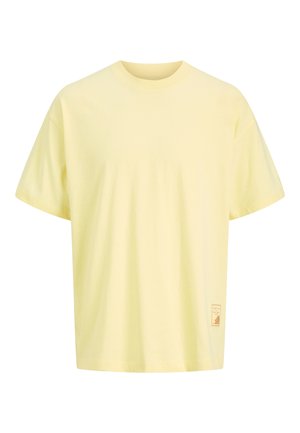 Jack & Jones, JORCOTEDAZUR LABEL BACK TEE - T-Shirt print - pastel yellow