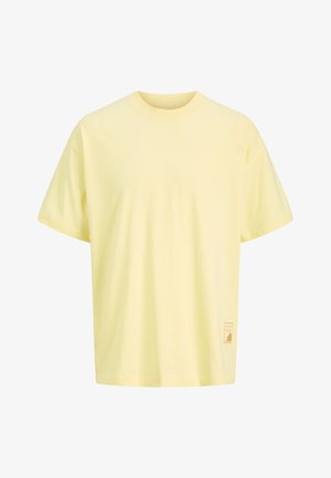 Jack & Jones, JORCOTEDAZUR LABEL BACK TEE - T-Shirt print - pastel yellow