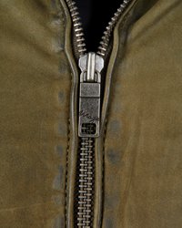 Maze Lederjacke - olive