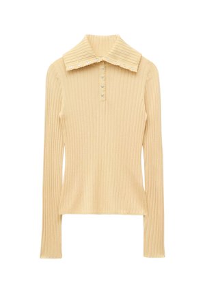 & OTHER STORIES, & OTHER STORIES SCALLOPED COLLAR TOP - Polo - cream