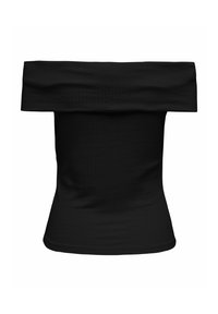 JDY NORMAL GESCHNITTEN SCHULTERFREI - Camiseta estampada - black