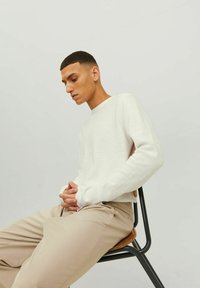 Jack & Jones Strickpullover - cloud dancer