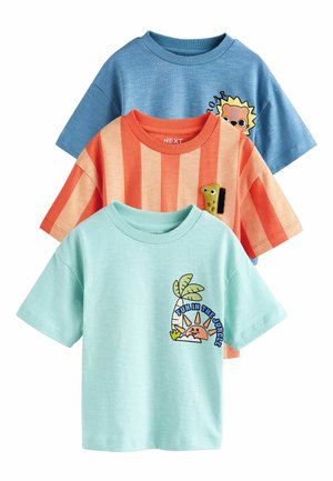 SHORT SLEEVE GRAPHIC 3 PACK  - T-Shirt print - orange safari
