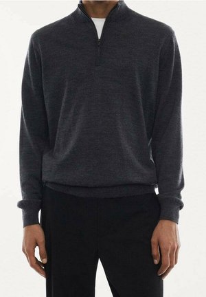 Jersey de punto - mottled dark grey