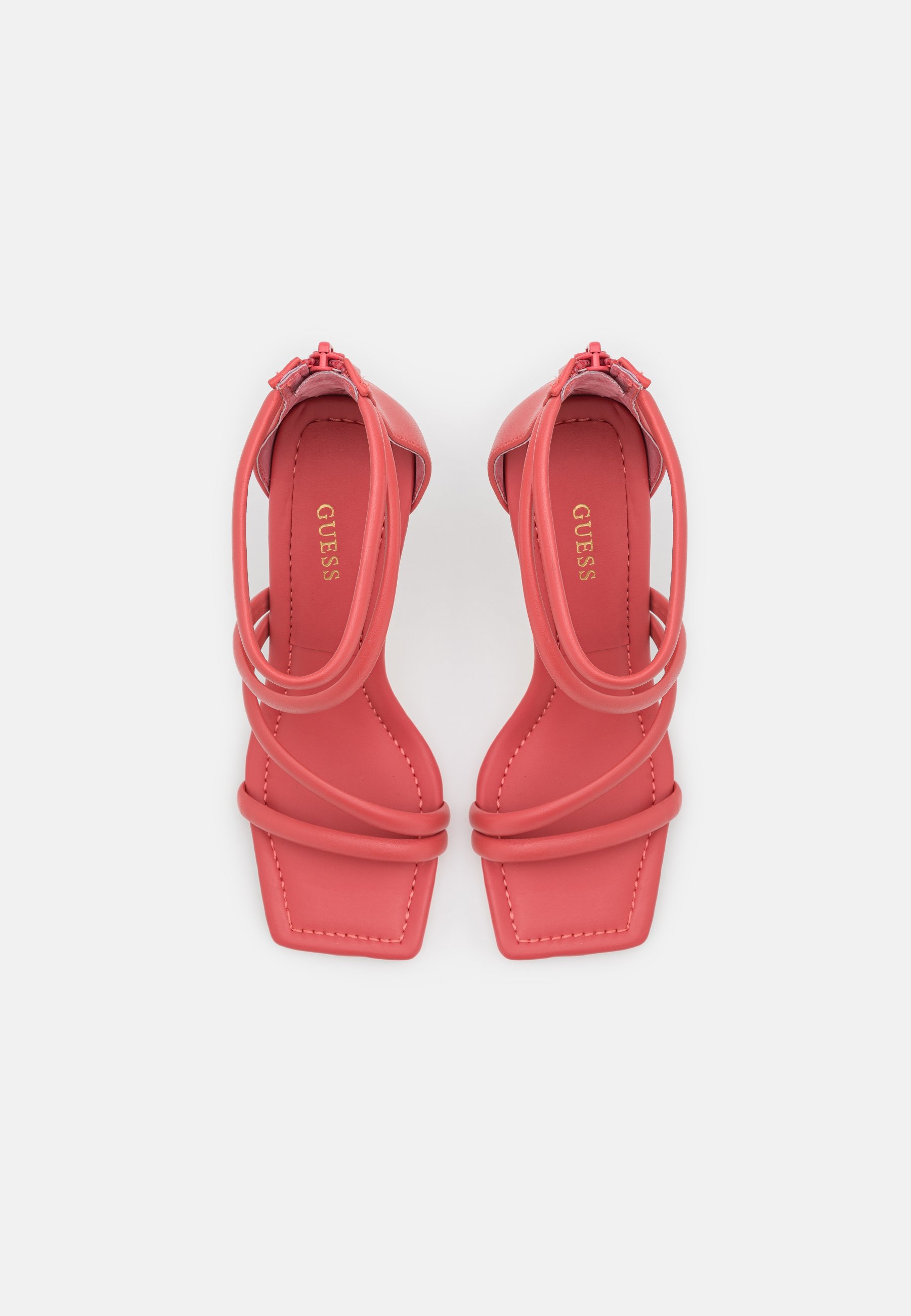Guess LEANCE - Sandalias de tacón - coral/rojo - Zalando.es