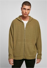 Urban Classics - KNITTED ZIP HOODY - Kardiganas - tiniolive Miniatiūros vaizdas 1