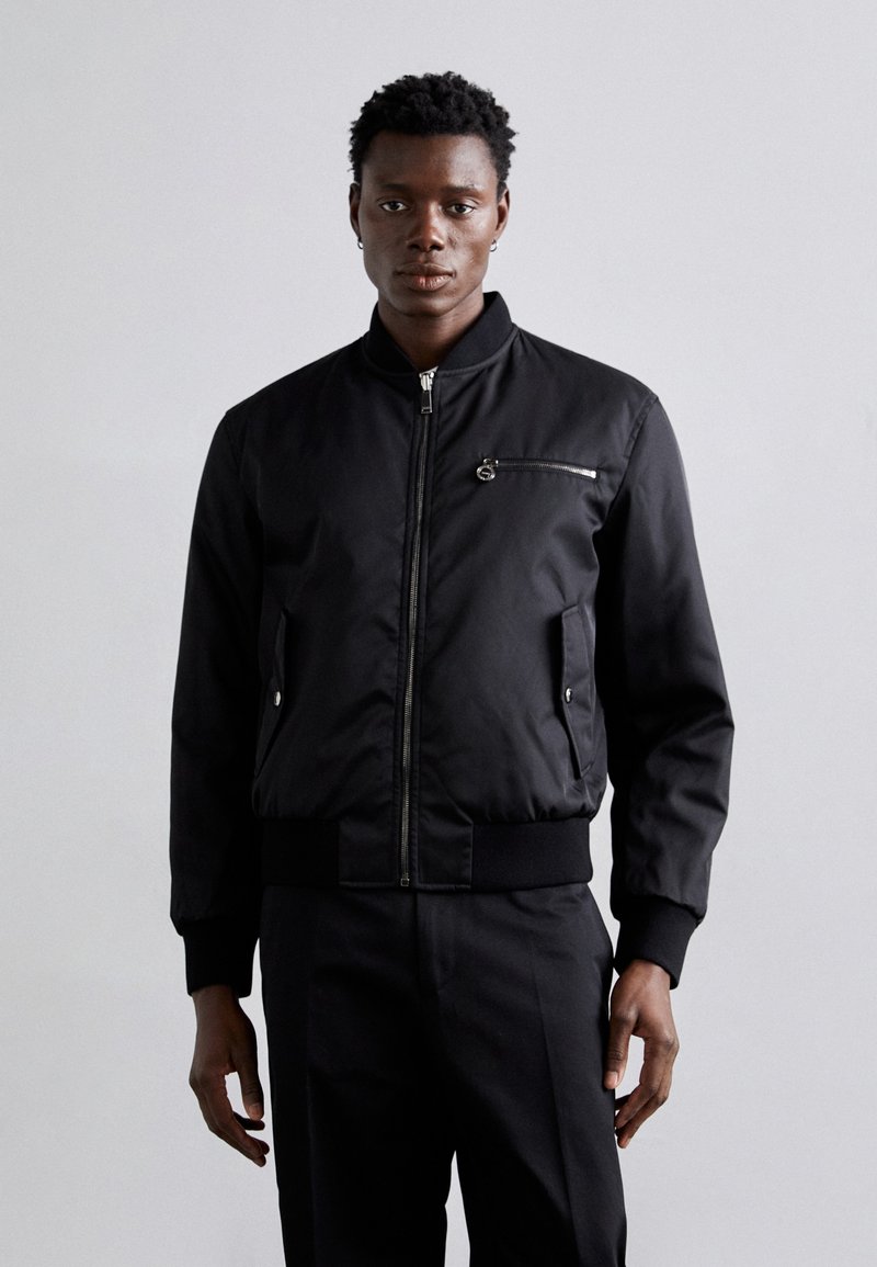 Versace - BLOUSON REVERSIBLE SOLID TECHNICAL  - Giubbotto Bomber - black/silver-coloured, Ingrandire