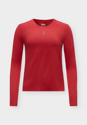 HOKA, EVERYRUN LONG SLEEVE - Блуза с дълги ръкави - red agate