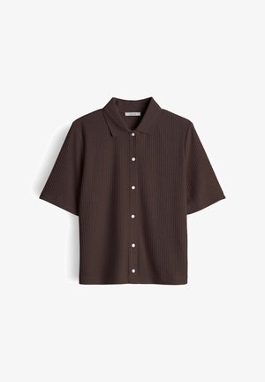 OPUS, OPUS KURZARMSHIRT SOMELLI - Overhemdblouse - affogato