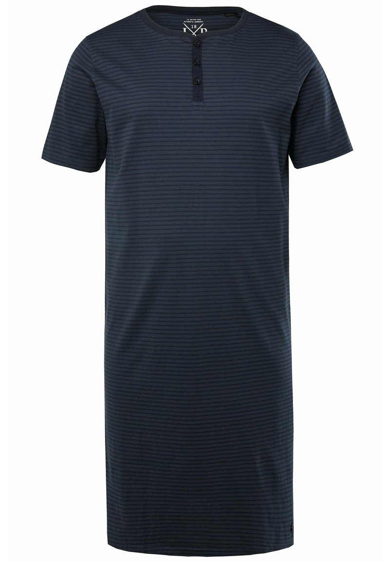 JP1880 HENLEY, STRIPES Camicia da notte navy blue/blu scuro
