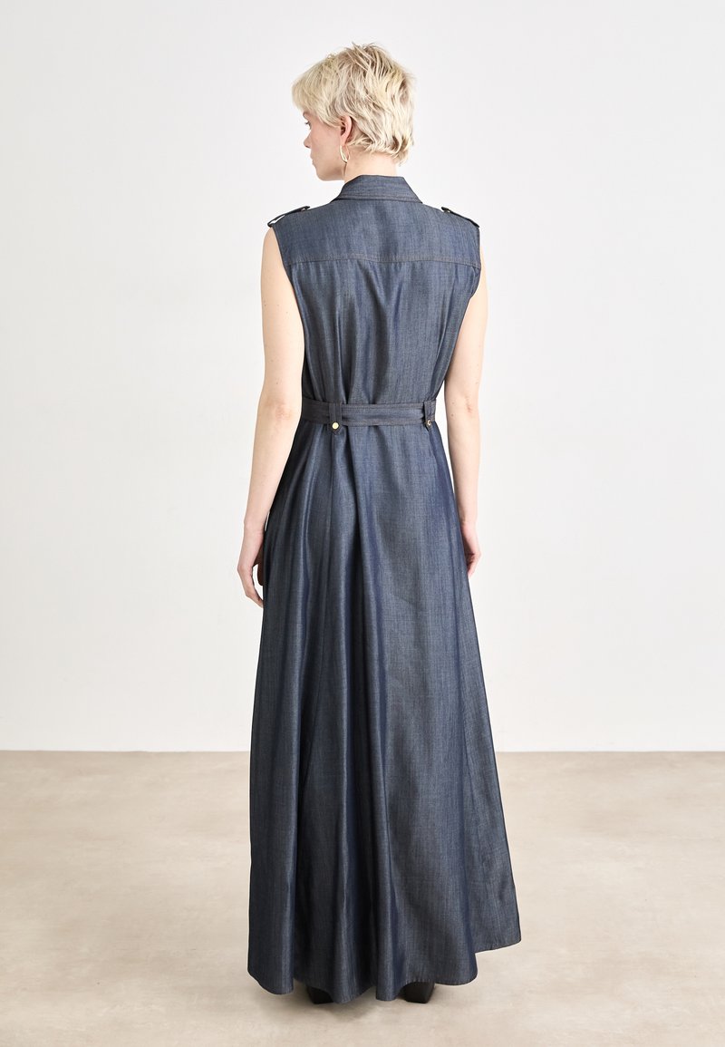guess denim maxi dress Eco Blue Rugiada Denim Maxi Dress