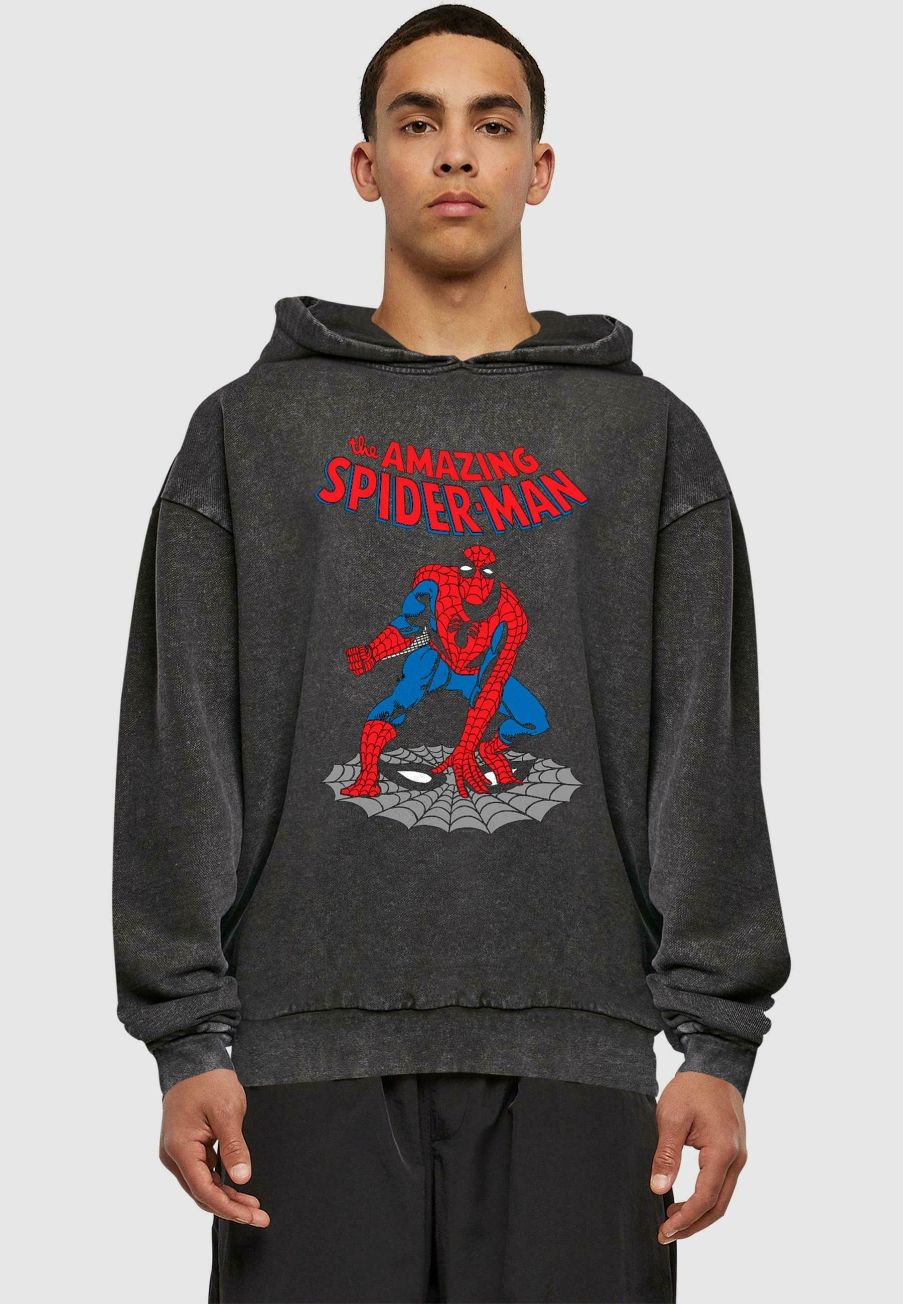 GAP SPDRMAN LOGO BOYS - Felpa con cappuccio - pilot grey/grigio