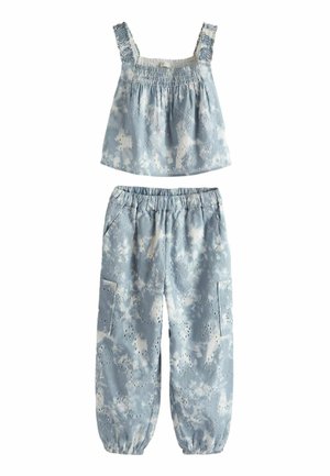 BRODERIE SET  - REGULAR FIT - Jogginghose - blue