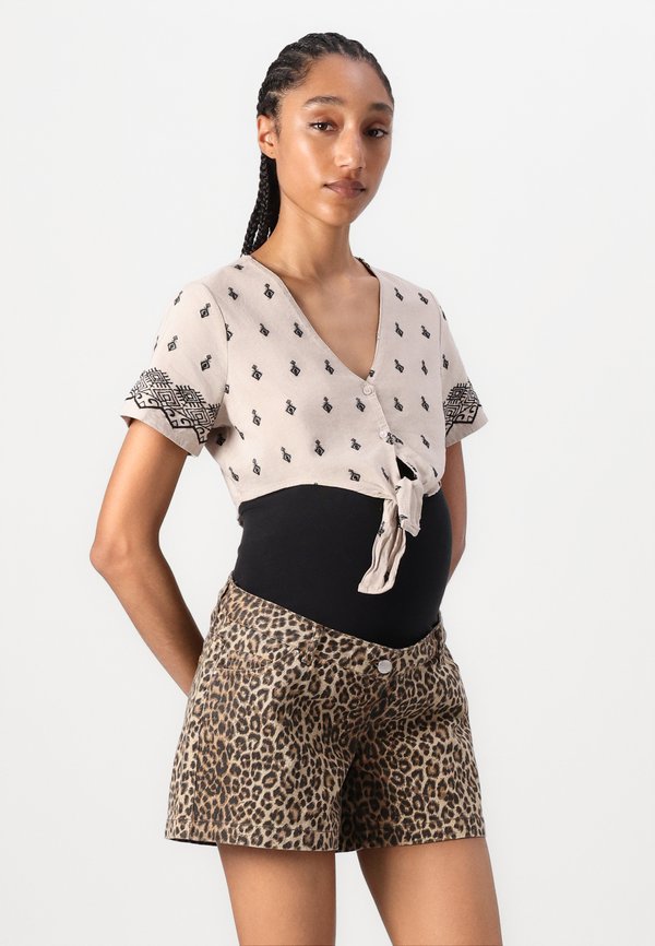 OLMNAOMI STRING - Denim shorts - toasted coconut2