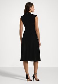 Lauren Ralph Lauren VELVET CAP-SLEEVE DRESS - Vapaa-ajan mekko - black velvet