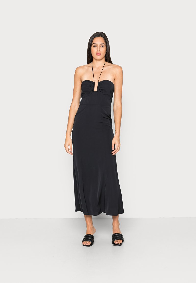 Abercrombie & Fitch HALTER DRESS  - Vestido de dia - black solid