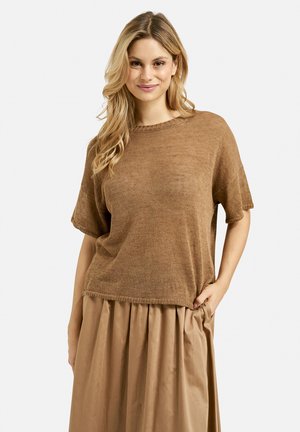 BOXY - Basic T-shirt - toffee