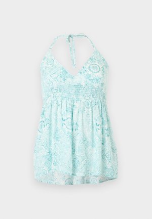 Hollister Co., HALTER LUREX BABYDOLL - Top - white