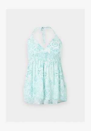 Hollister Co., HALTER LUREX BABYDOLL - Top - white