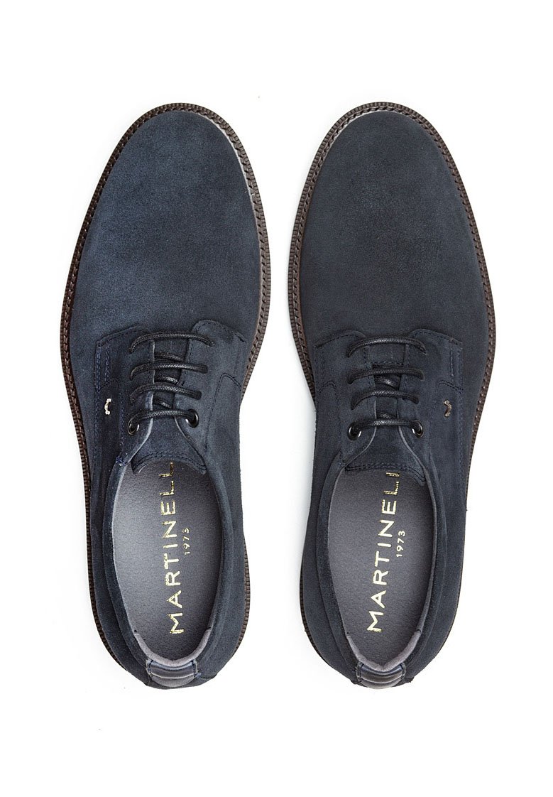 Martinelli 1973‎ Watford Navy Blue Suede Derby Martinelli Watford Suede Shoes - Canopy Shoes Kew main image 3