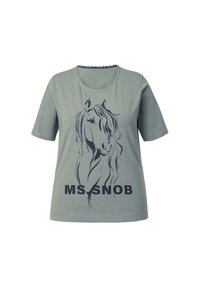 LAURASØN 1/2-ARM, RUNDHALSAUSSCHNITT  - Triko s potiskem - sage