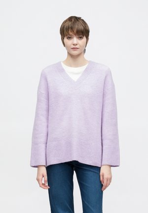 JDYSILJA V NECK BOXY PULLOVER - Pullover - pink lady melange