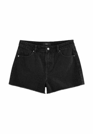 EMBELLISHED REGULAR FIT - Farkkushortsit - black