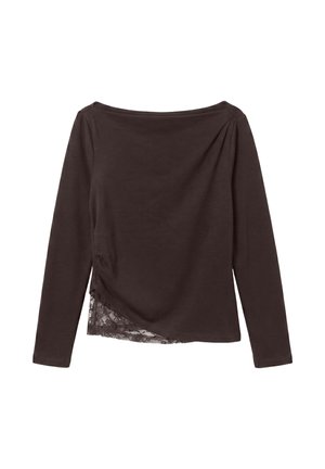 Vero Moda, ASYMMETRICAL TOP VMNINA TOP - T-shirt à manches longues - chocolate torte