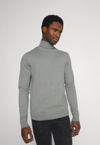 Pier One by Zalando - 2 PACK - Jumper - black/mottled light grey Thumbnail Image 1
