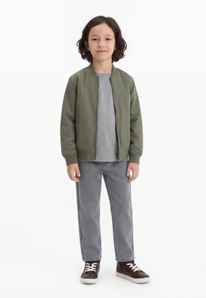 ONLY MINI KMGLUMI BRAID STRAIGHT LEG - Jeans Straight Leg - medium grey denim