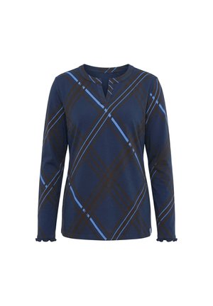LAURASØN, SHIRT, LANGARM, V-AUSSCHNITT, OEKO-TEX - Maglietta a manica lunga - navy blue