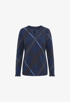 LAURASØN, SHIRT, LANGARM, V-AUSSCHNITT, OEKO-TEX - Langarmshirt - navy blue