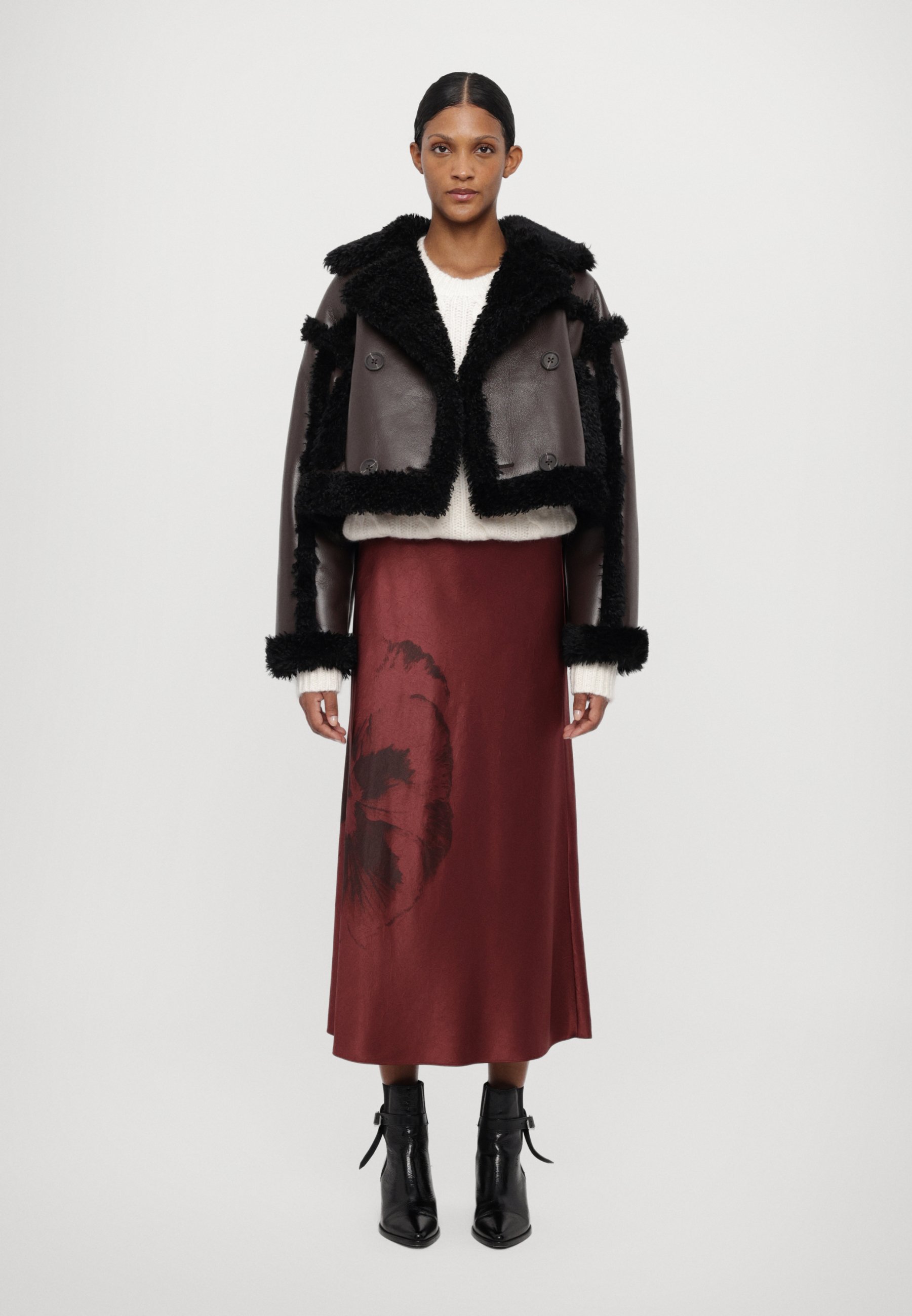 STAND STUDIO KRISTY JACKET - Winterjacke - dark brown/black