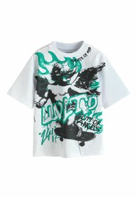 Unselected, white graffiti cherub
