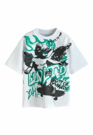 Next, REGULAR FIT - SHORT SLEEVE GRAPHIC T-SHIRT . - Print T-shirt - white graffiti cherub