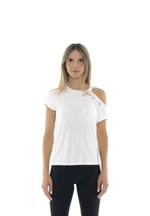 LEONE 1947, WOMAN SHORT SLEEVES BLACK&WHITE - T-shirt imprimé - optic white