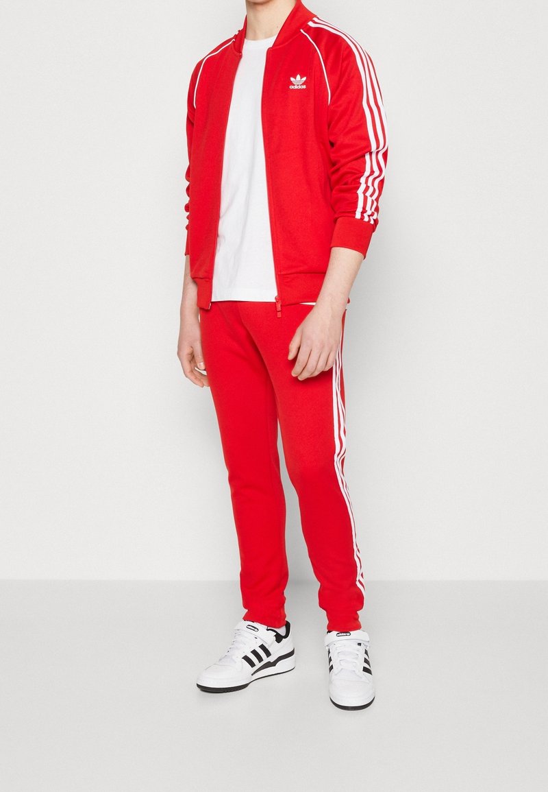 adidas Originals Mikina na zip - red